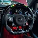 Custom Carbon Fiber LED Steering Wheel Fit For Volkswagen Golf 7.5 GTI MK7 Polo GTS GTD GTE Scirocco R Passat CC R-Line photo review