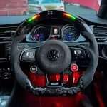 Custom Carbon Fiber LED Steering Wheel Fit For Volkswagen Golf 7.5 GTI MK7 Polo GTS GTD GTE Scirocco R Passat CC R-Line photo review