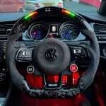 Custom Carbon Fiber LED Steering Wheel Fit For Volkswagen Golf 7.5 GTI MK7 Polo GTS GTD GTE Scirocco R Passat CC R-Line photo review