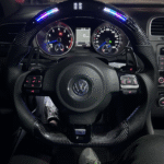 led steering wheel fit for vw golf 6 mk6 gti r polo gts scirocco custom carbon fiber