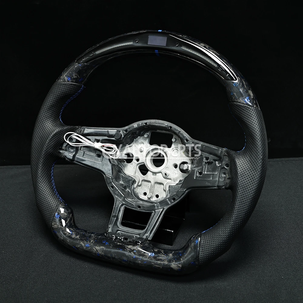 LED Steering Wheel Fit For VW Steering Wheel Golf 7 MK7 Mk7.5 GTI GTD Forged Carbon Fiber Customized
