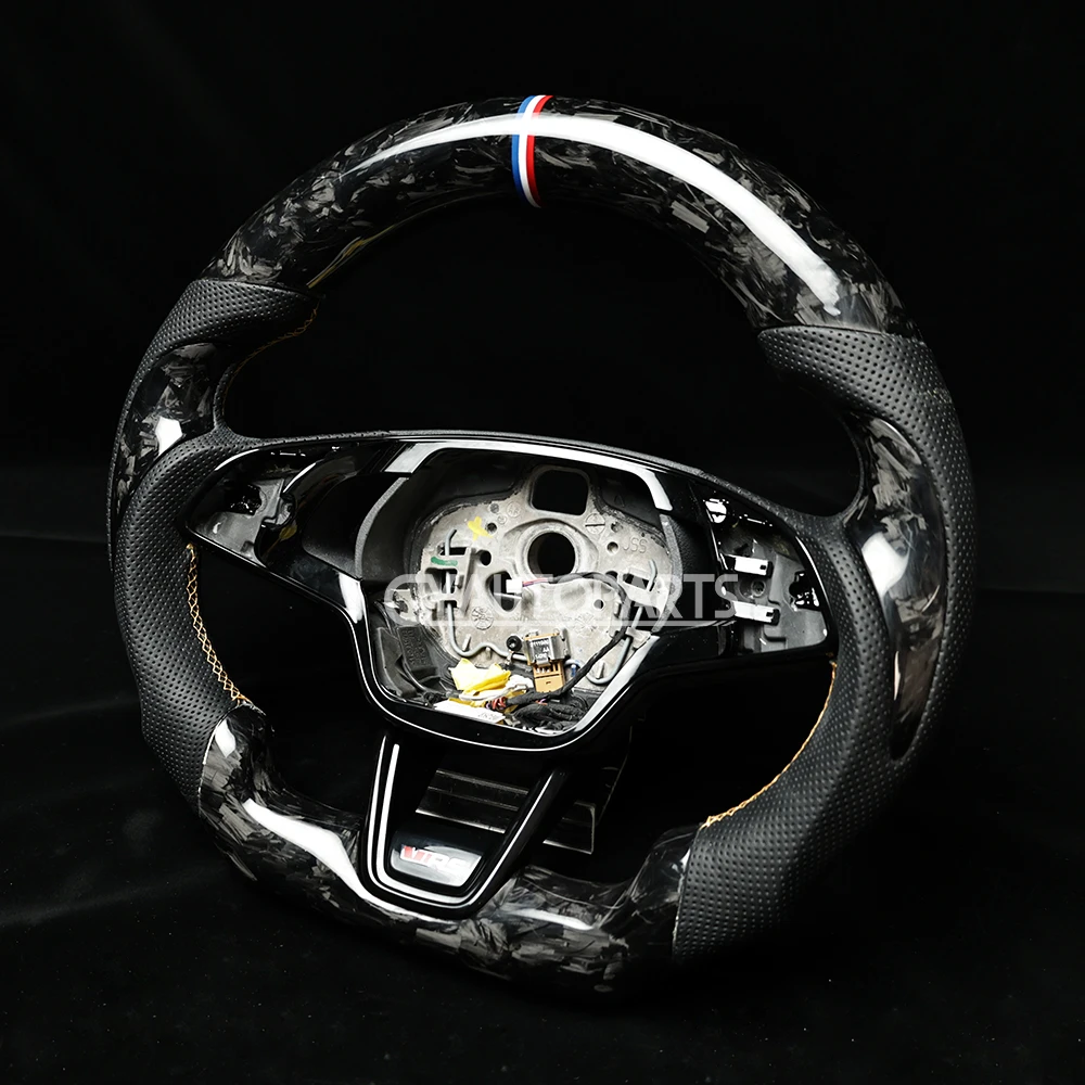 Steering Wheel For Skoda VRS 2020 Octavia A8 MK4 ENYAQ IV RS 2021 Karoq Customized Forged Carbon Fiber Wheel