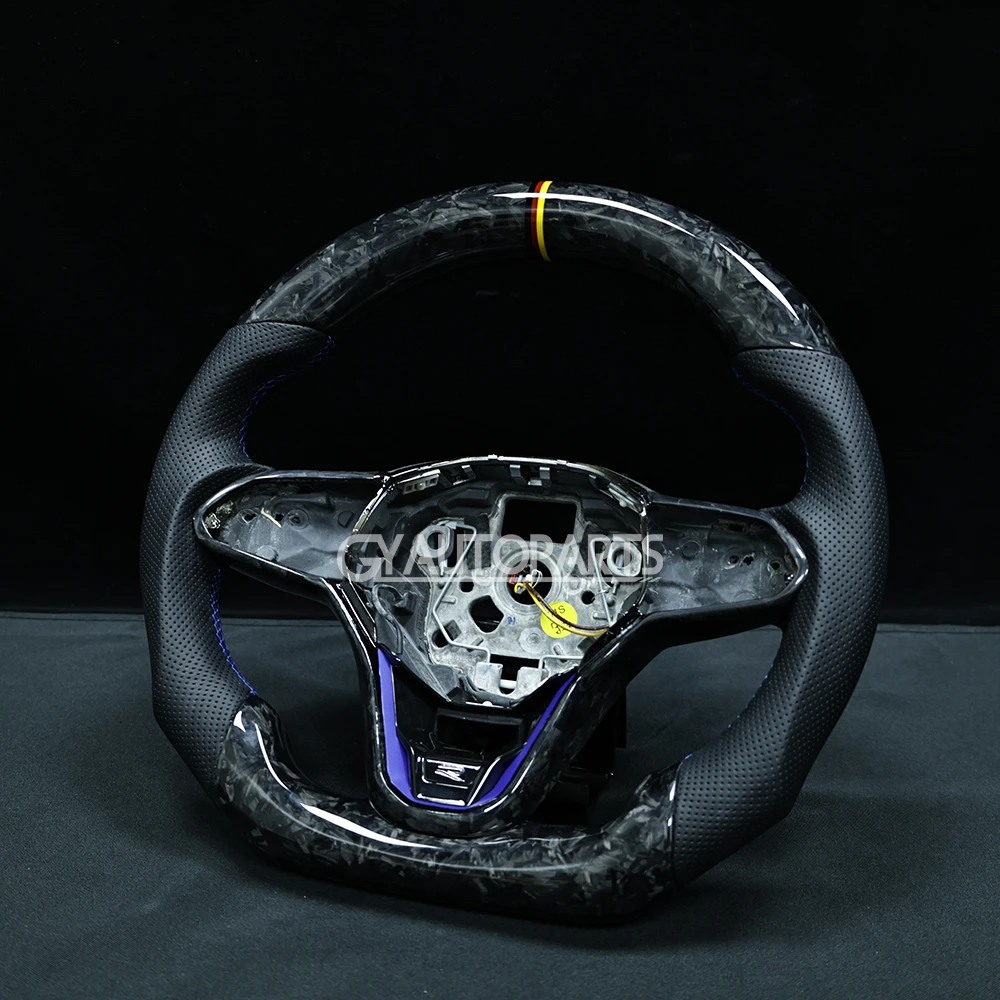 Forged Carbon Fiber Customized Steering Wheel Fit For VW MK8 GTI (Thickened grip - diameter 13.5mm)