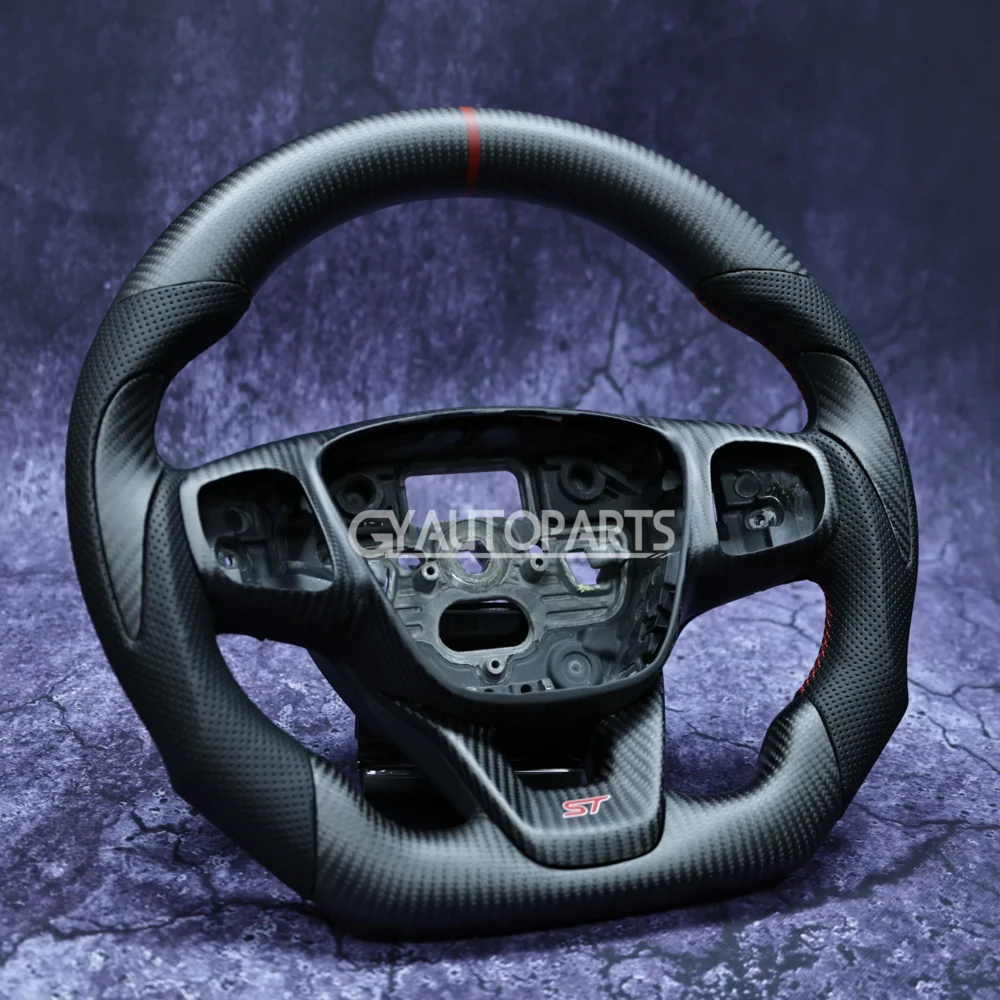 For Ford Focus MK4 Steering Wheel Matte Carbon Fiber Customized Sport Wheel 2018-2021 - Image 4