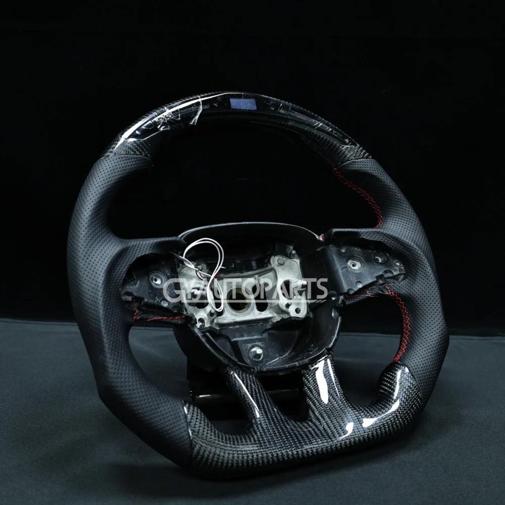 Fit For Dodge Charger/Challenger/Durango/WK2 Jeep SRT/Trackhawk LED Carbon Fiber Steering Wheel 2015-2023