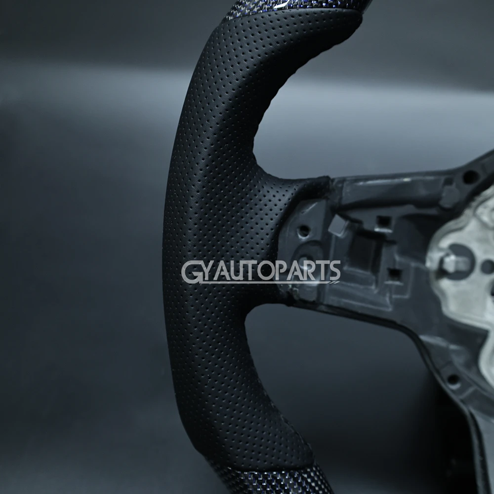 Steering Wheel For VW Golf 7 MK7 Mk7.5 GTI GTD 2014-2017 Blue Gold Wire Carbon Fiber - Image 5