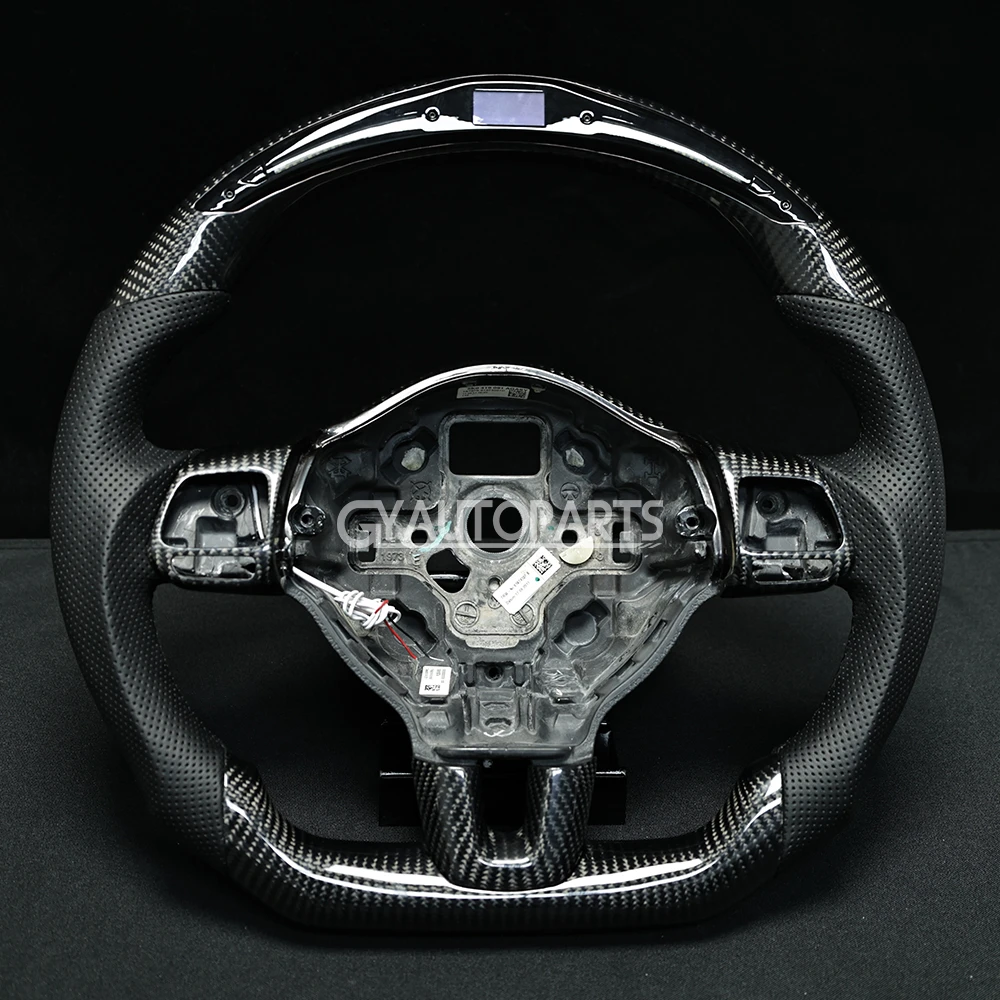 LED Steering Wheel Fit For VW Golf 6 MK6 GTI R Polo GTS Scirocco Custom Carbon Fiber