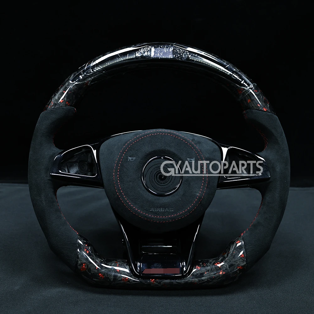 forged carbon led steering wheel for benz mercedes amg c63 c63s e63 a c e cl gl w205 w204