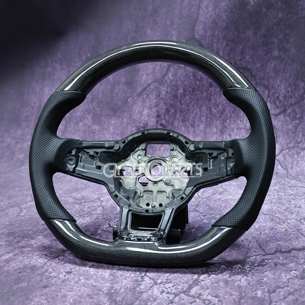 Customized Carbon Fiber Steering Wheel Fit For VW Golf 7 MK7 Mk7.5 GTI GTD