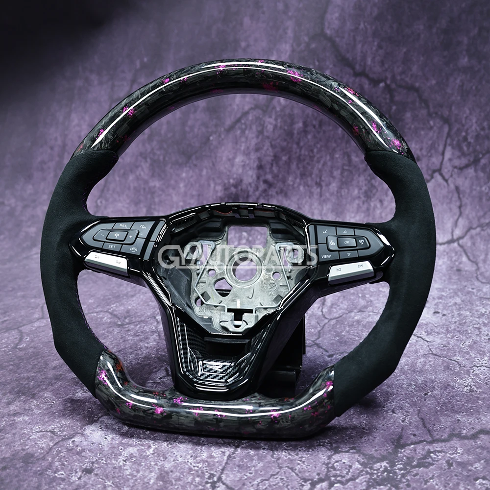 Alcantara Forged Carbon Fiber Customized Steering Wheel Fit For VW MK8 GTI