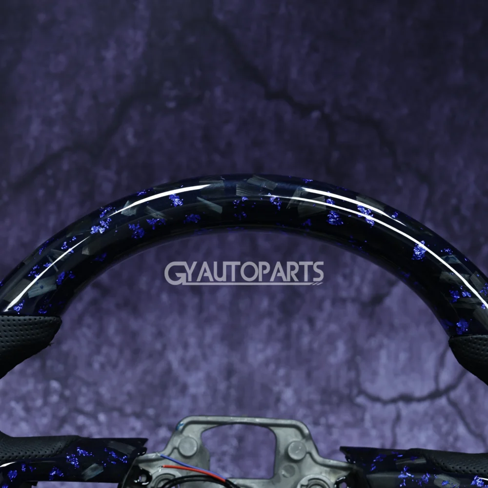 Customized Steering Wheel Fluorescence Forged Carbon Fiber Fit For Ford Mustang - Image 8