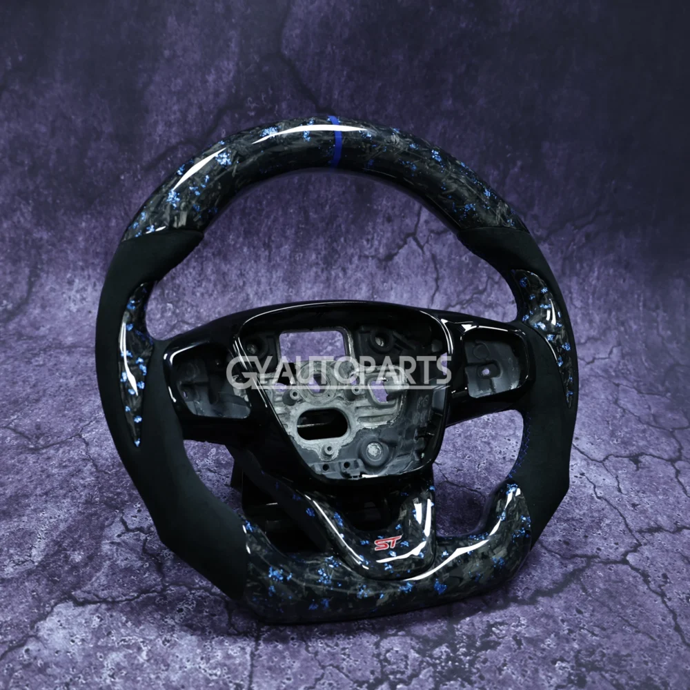 Customized Alcantara Steering Wheel Forged Carbon Fiber Fit For Ford Focus MK4