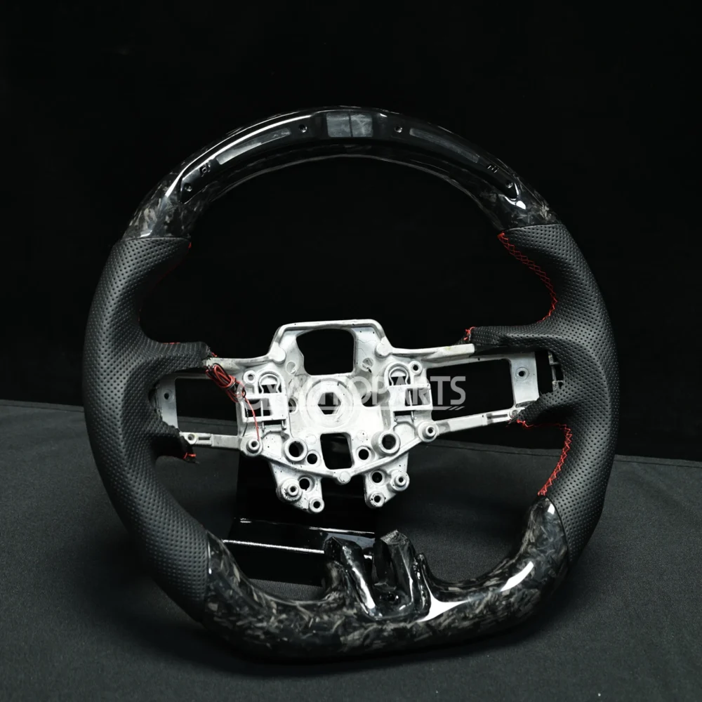 Customized LED Steering Wheel Forged Carbon Fiber Fit For Ford Mustang - Image 3
