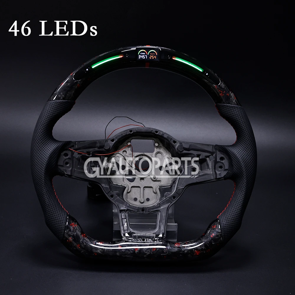 46 led steering wheel for vw golf 7 mk7 mk7.5 gti gtd 2014 2017 forged carbon fiber (copy)