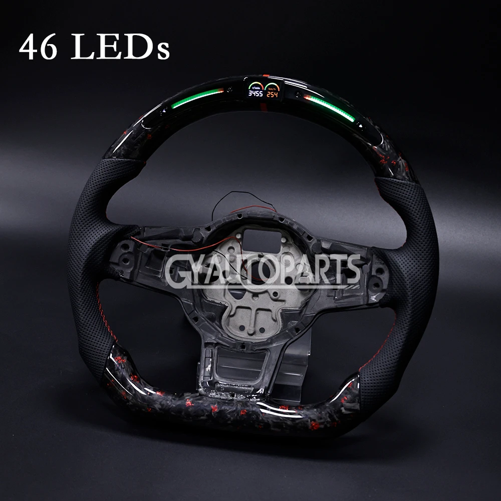 46 led steering wheel for vw golf 7 mk7 mk7.5 gti gtd 2014 2017 forged carbon fiber (copy)