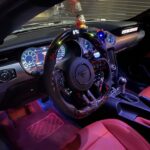 led steering wheel forged carbon fiber for ford mustang 2015 2022