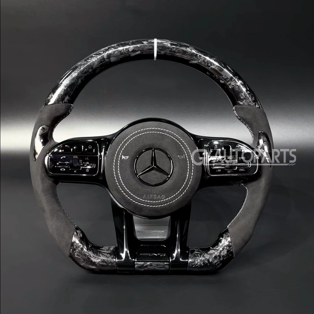 for benz mercedes steering wheel amg c63 c63s e63 a c e cl gl w205 w204 w213 w212 2012 2021 customized led carbon fiber (copy)