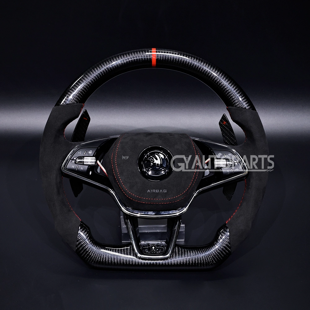 carbon fiber steering wheel for skoda vrs 2020 2024octavia iv rs (copy)