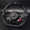led steering wheel carbon fiber for vw golf 7 mk7 mk7.5 golf r gti gtd gte