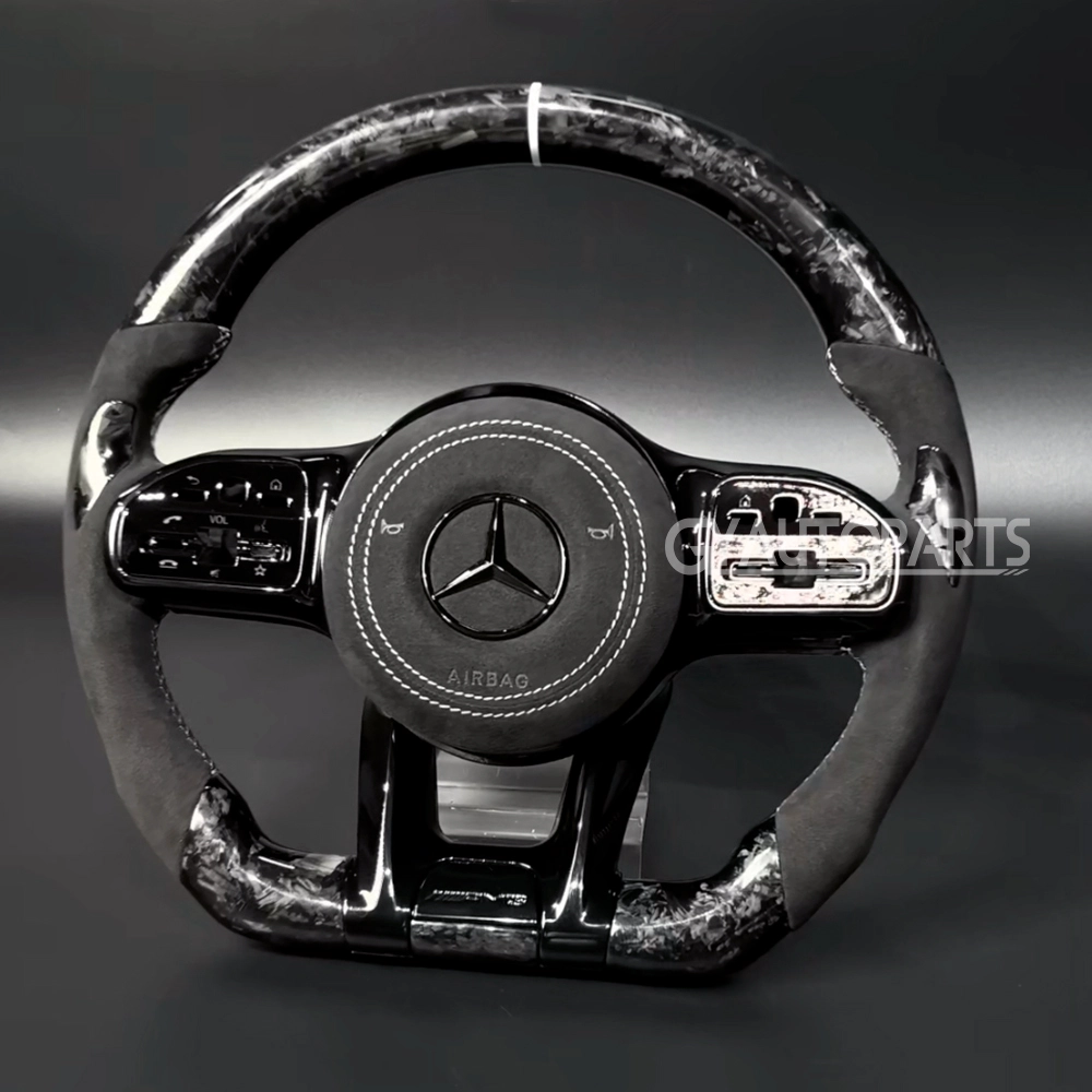 for benz mercedes steering wheel amg c63 c63s e63 a c e cl gl w205 w204 w213 w212 2012 2021 customized led carbon fiber (copy)