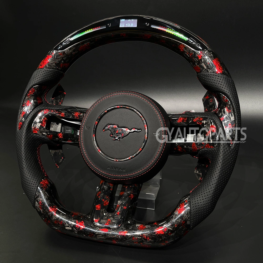 forged carbon fiber for ford mustang 2015 2022 customized steering wheel (copy)