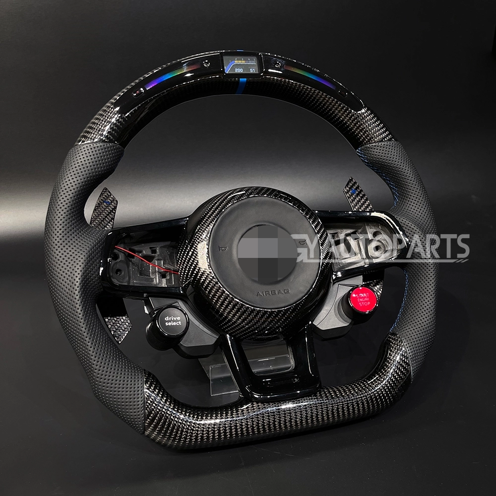 led steering wheel carbon fiber for vw golf 7 mk7 mk7.5 golf r gti gtd gte