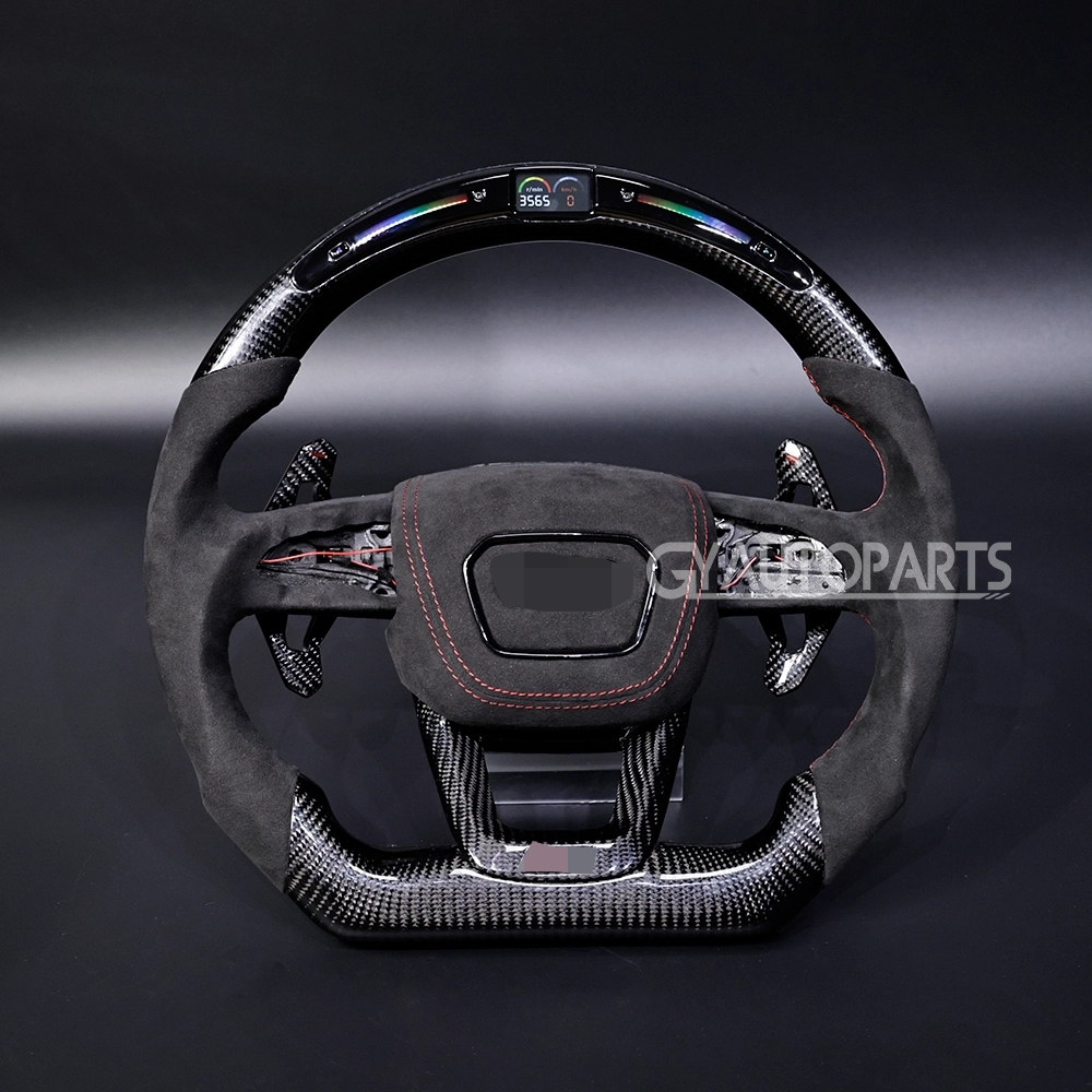 carbon fiber led steering wheel for audi a3 a4 a5 q3 q4 q5 q7 rsq3 rsq4 rsq5 rsq7 (8y 2021 2023)