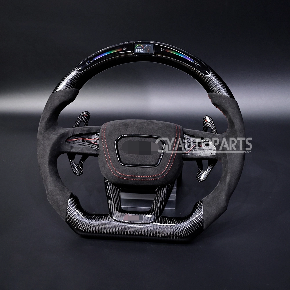 carbon fiber led steering wheel for audi a3 a4 a5 q3 q4 q5 q7 rsq3 rsq4 rsq5 rsq7 （8y 2021 2023）