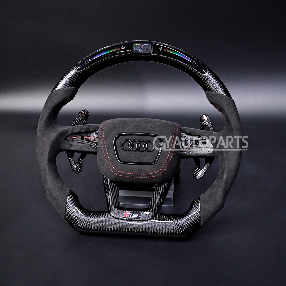 led steering wheel carbon fiber for vw golf 7 mk7 mk7.5 golf r gti gtd gte (copy)