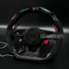 steering wheel fit for audi rs3 rs4 rs5 s3 s4 s5 a3 a4 a5 2016 2022 shift paddles led