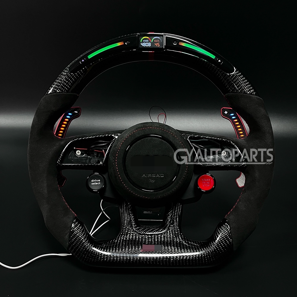 steering wheel fit for audi rs3 rs4 rs5 s3 s4 s5 a3 a4 a5 2016 2022 shift paddles led