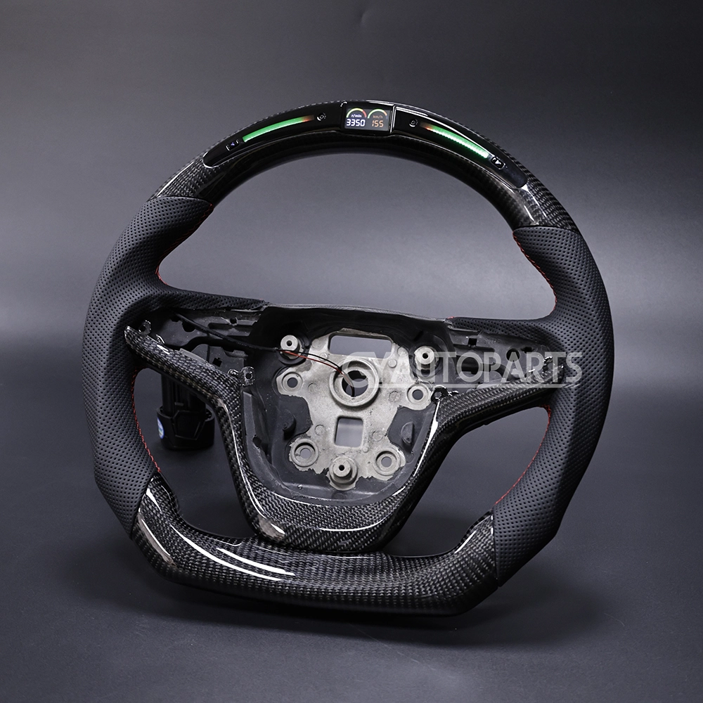 led steering wheel carbon fiber for vw golf 7 mk7 mk7.5 golf r gti gtd gte (copy)