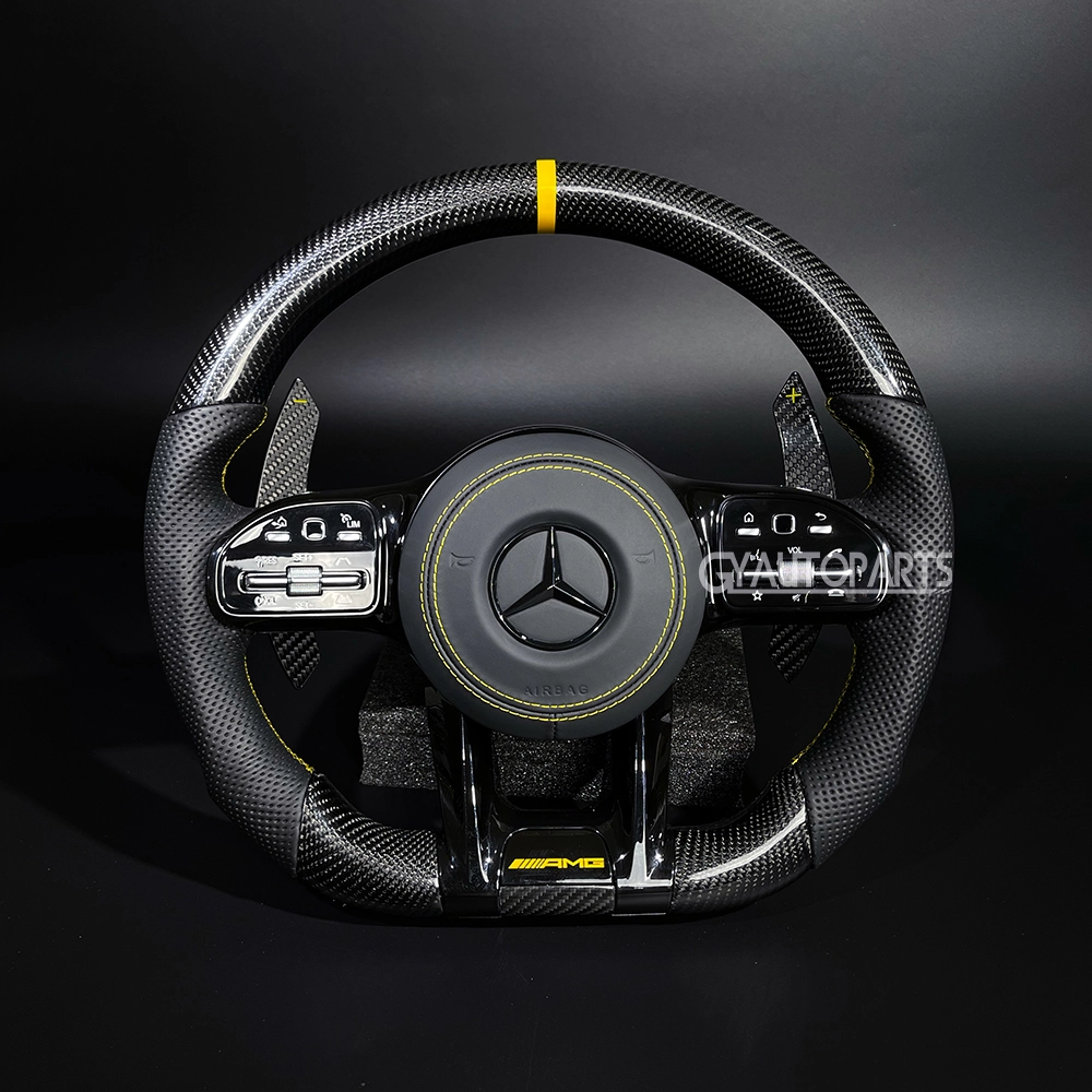 custom carbon fiber steering wheel mercedes amg w204 w233 w205 c63s c43 old model upgrade (copy)