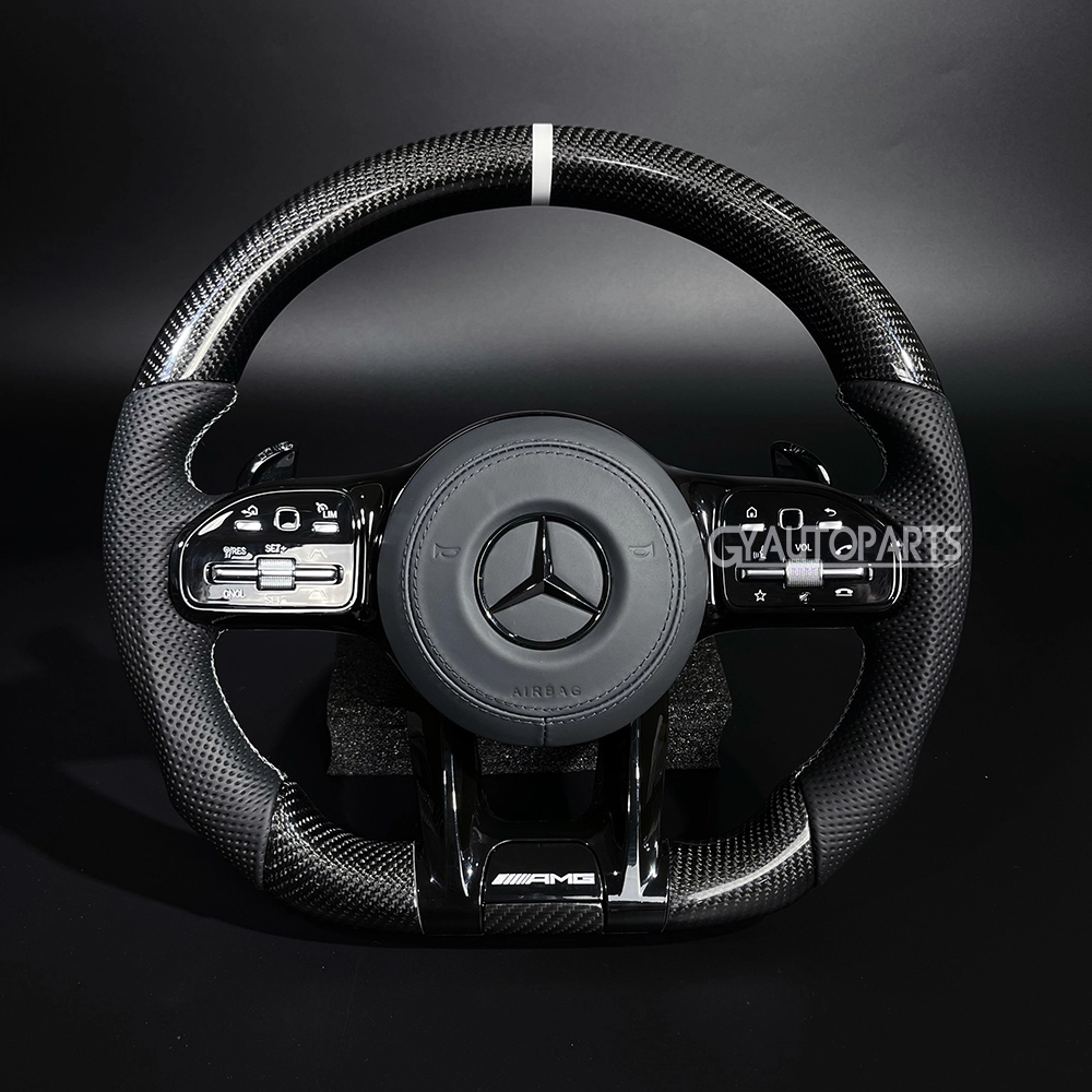 custom carbon fiber steering wheel for mercedes a c e amg cla cls glc gle g class (copy)