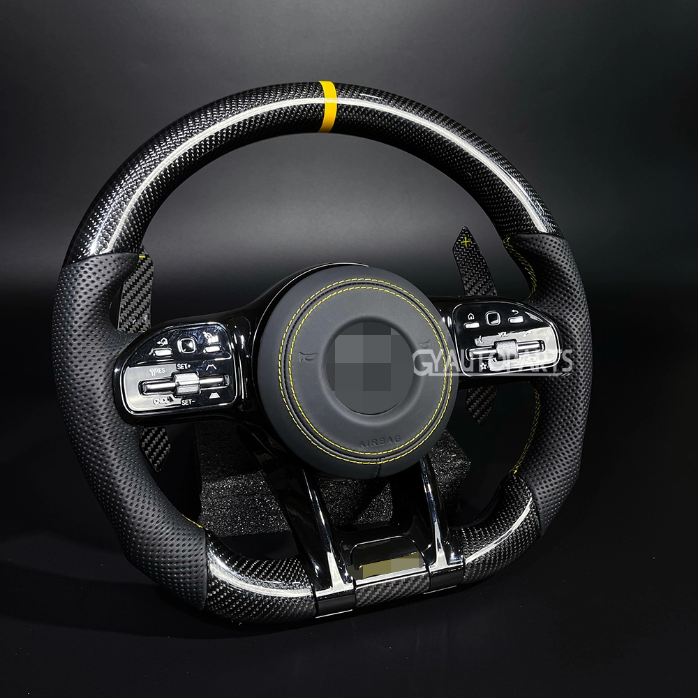 custom carbon fiber steering wheel for mercedes a c e amg cla cls glc gle g class assembly upgrade