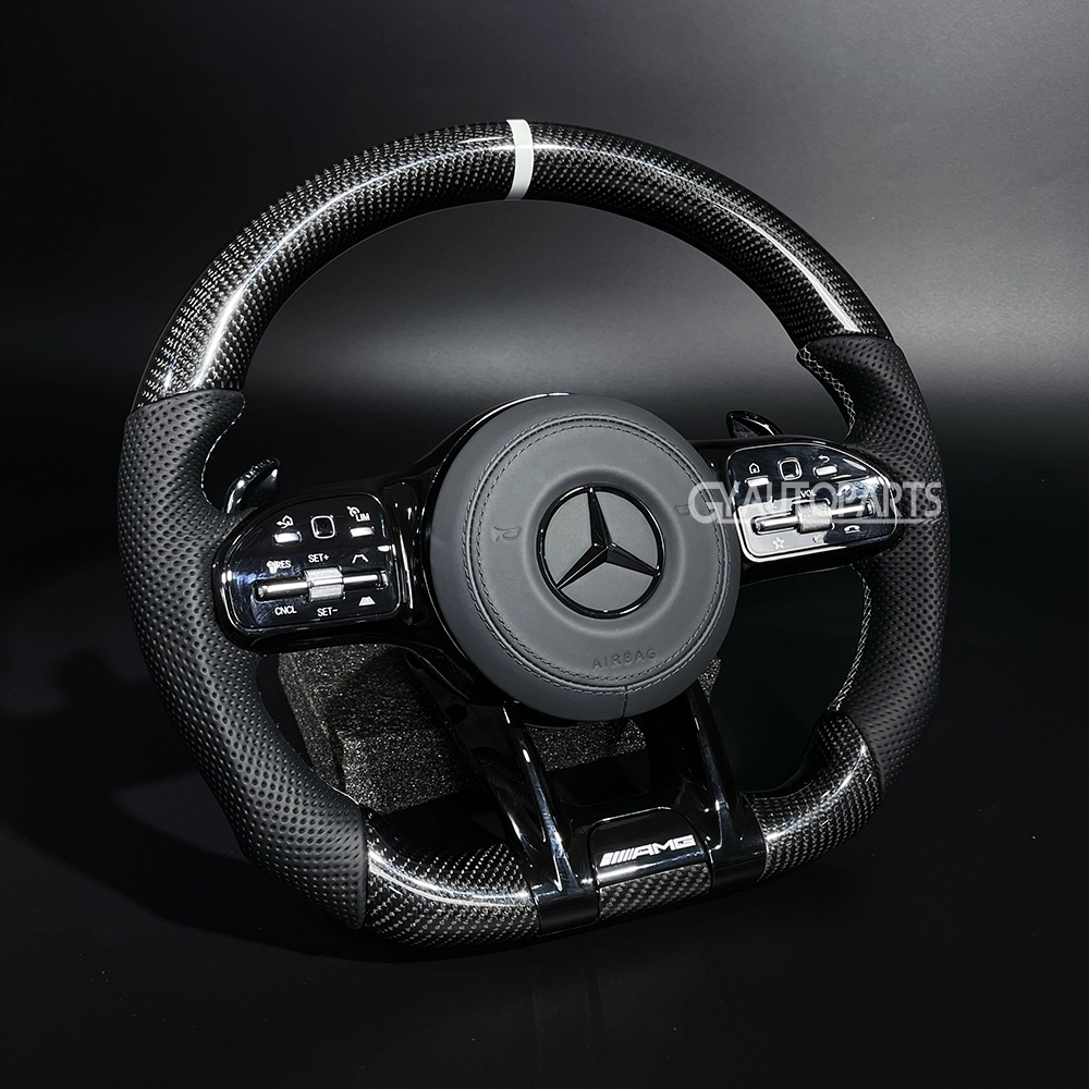 custom carbon fiber steering wheel for mercedes a c e amg cla cls glc gle g class (copy)