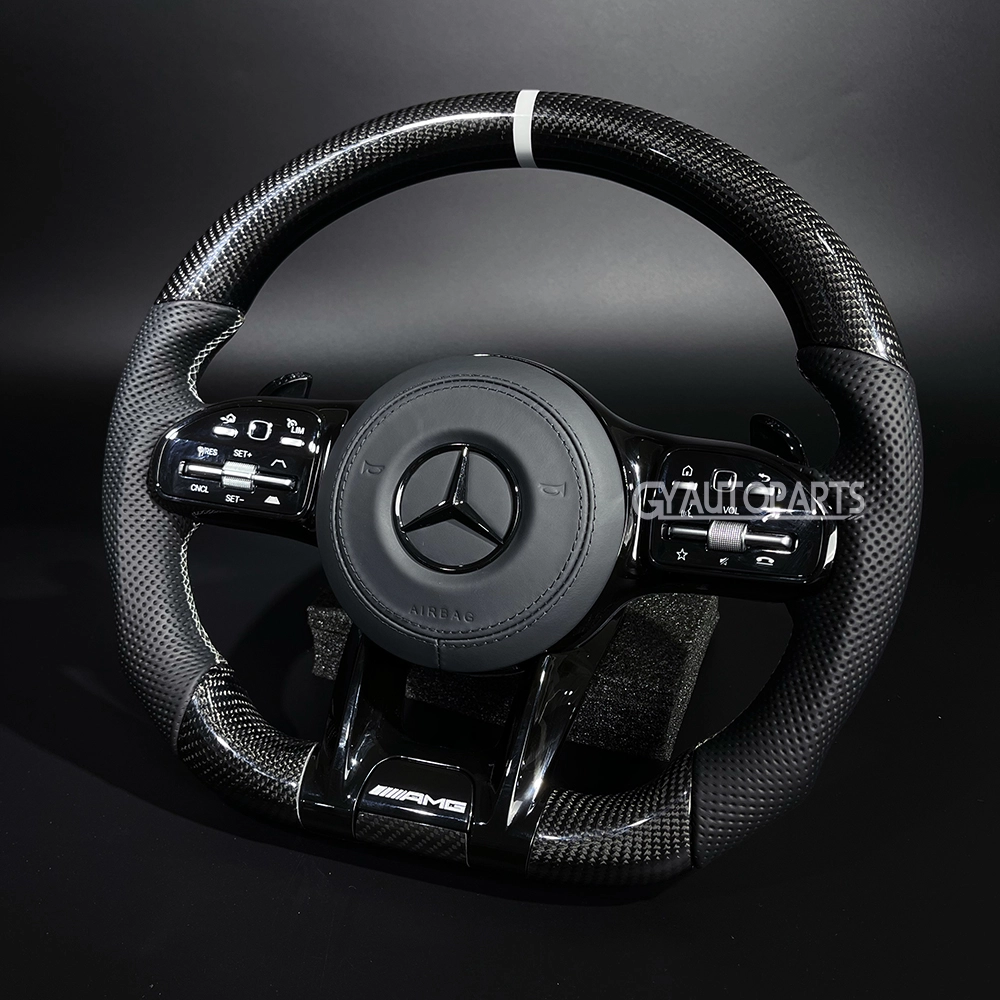 custom carbon fiber steering wheel for mercedes a c e amg cla cls glc gle g class (copy)