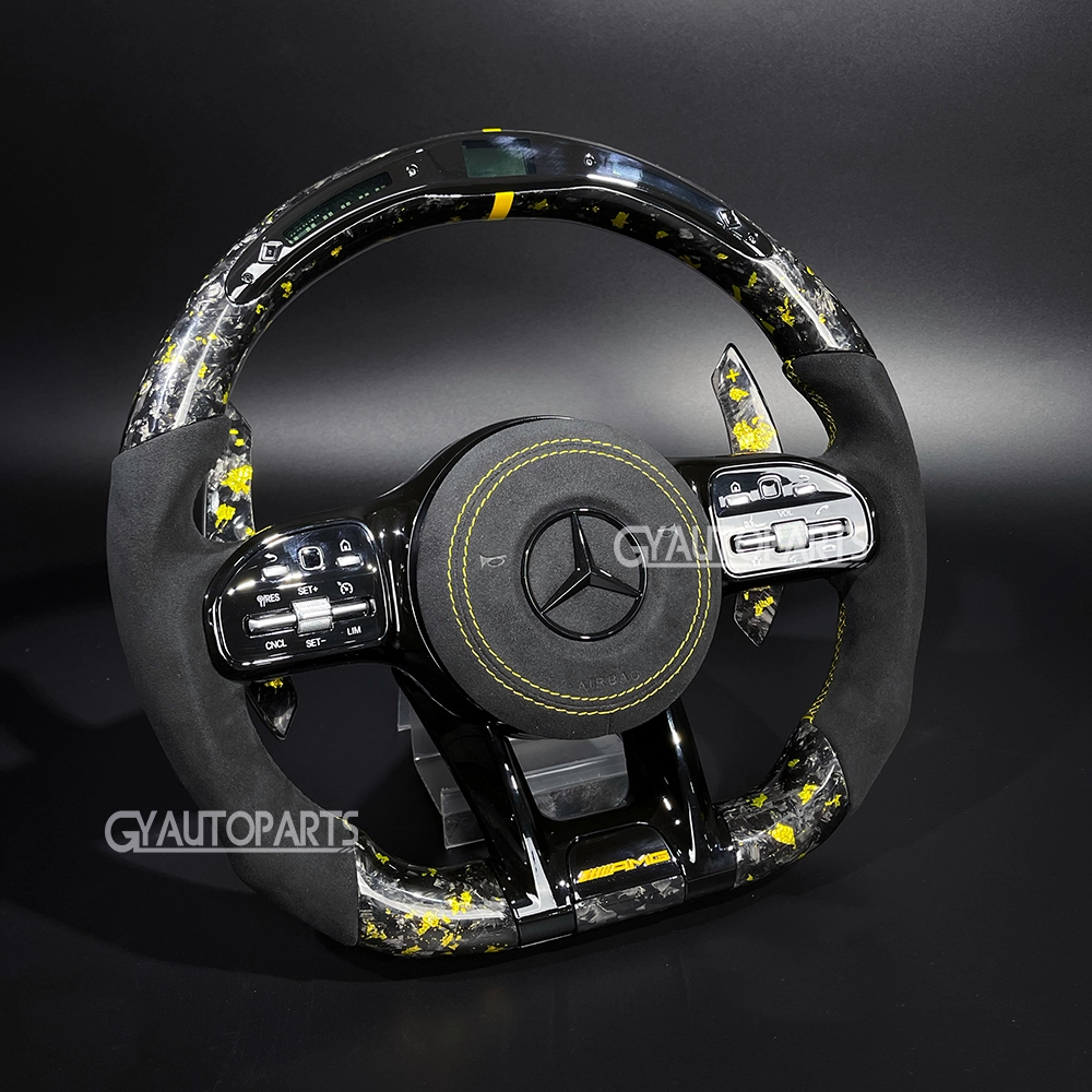 custom carbon fiber steering wheel for mercedes a c e amg cla cls glc gle g class (copy)