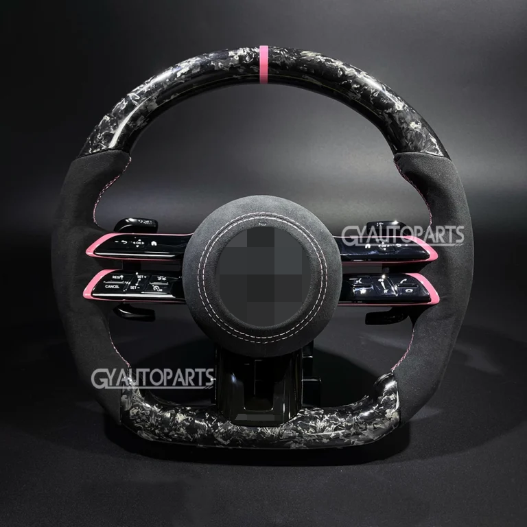 carbon fiber steering wheel for mercedes amg models a c e gle glc s cla 2015 2024 assembly upgrade