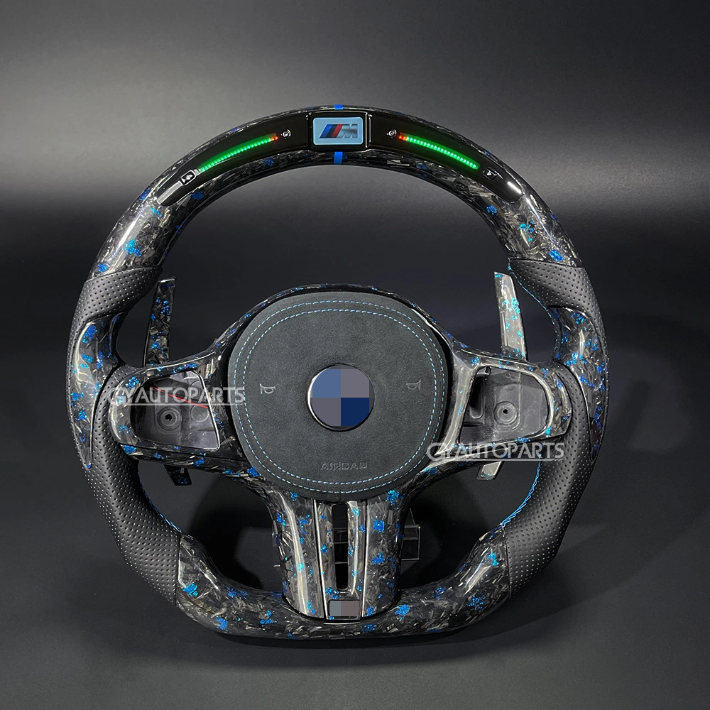 led steering wheel carbon fiber for bmw g20 g80 g21 g81 g22 g30 g31 g32 g11 g12 g14 g15 g16 g01 g02 g05 g06