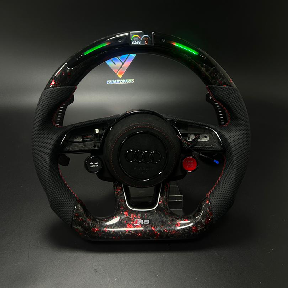 （deposit 50%）carbon fiber led steering wheel for audi rs3 2018 saloon