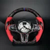 alcantara & forged carbon fiber steering wheel for bmw g20 g30 g37 g01 g11 g12 g80 g38 g02 upgraded sports version