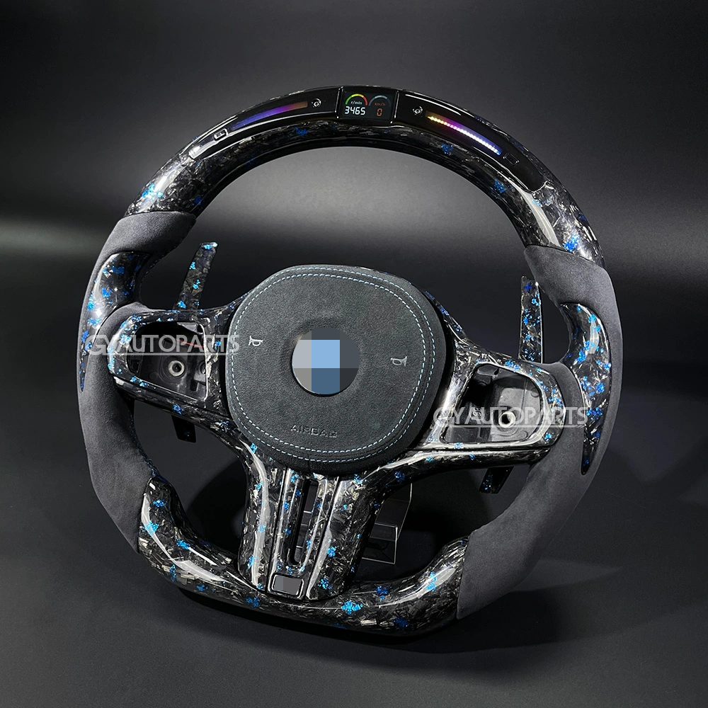 led&alcantara steering wheel carbon fiber for bmw g01 g02 g05 g06 g09 g11 g12 g15 g20 g22 g28 g29 g30 g80 g82 f40 f90