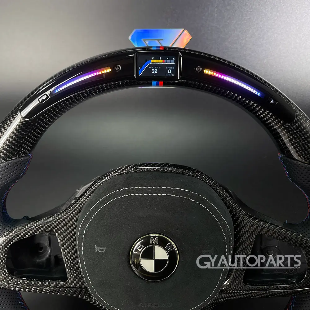led steering wheel carbon fiber for bmw g series g20 g21 g22 g23 g26 g80 g81 g82 2023 2024 m2 m3 m4 m5 (copy)