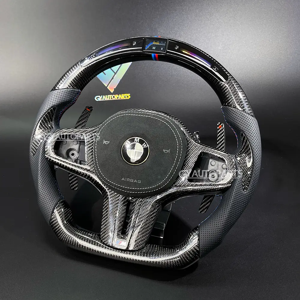 led steering wheel carbon fiber for bmw g series g20 g21 g22 g23 g26 g80 g81 g82 2023 2024 m2 m3 m4 m5 (copy)