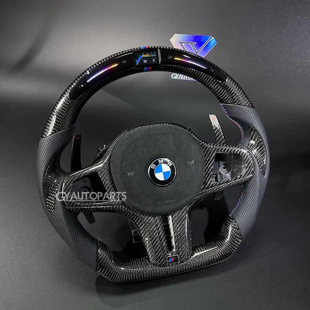 led steering wheel carbon fiber for bmw g series g20 g21 g22 g23 g26 g80 g81 g82 2023 2024 m2 m3 m4 m5 (copy)