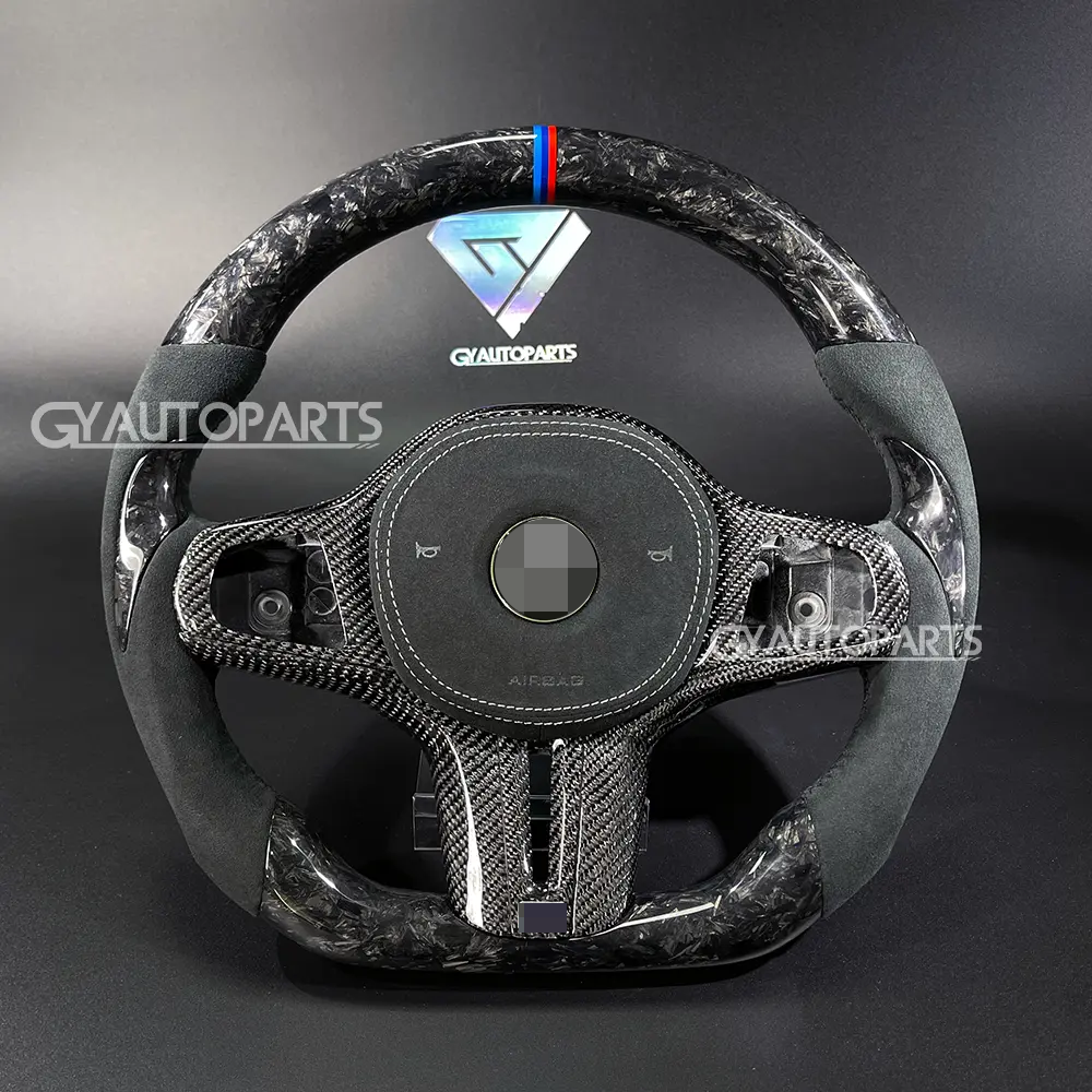 alcantara & forged carbon fiber steering wheel for bmw f10 f20 f30 f32 f80 m2 m3 m4 m5 m6