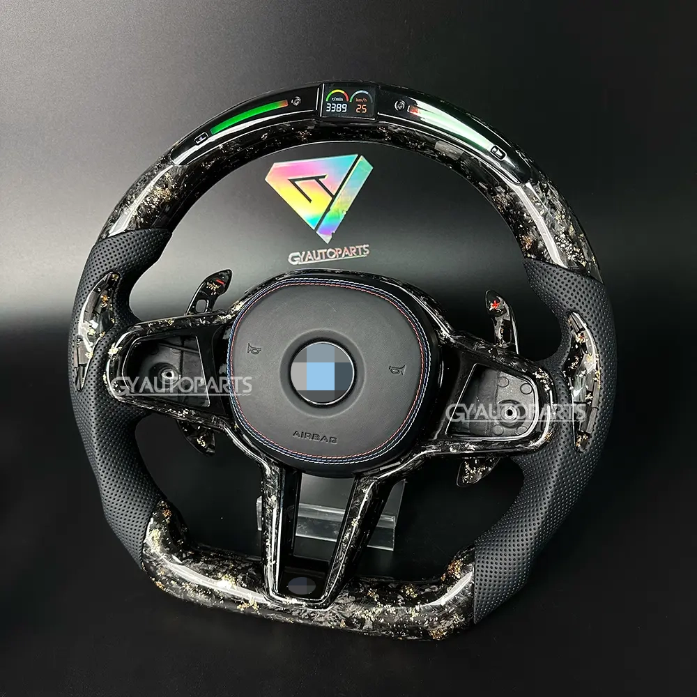 led forged carbon fiber steering wheel for bmw g30 g31 g32 x3 g01 x4 g02 m2 g87 m3 g80 m4 g82 g42 g20 lci m5 f90 g11