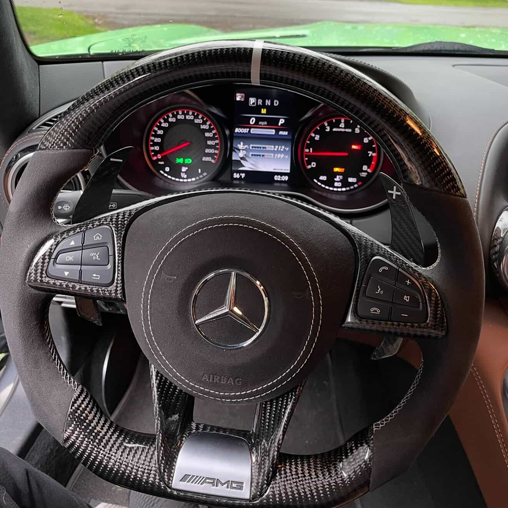 carbon fiber steering wheel for mercedes w205 2016 c63 (copy)